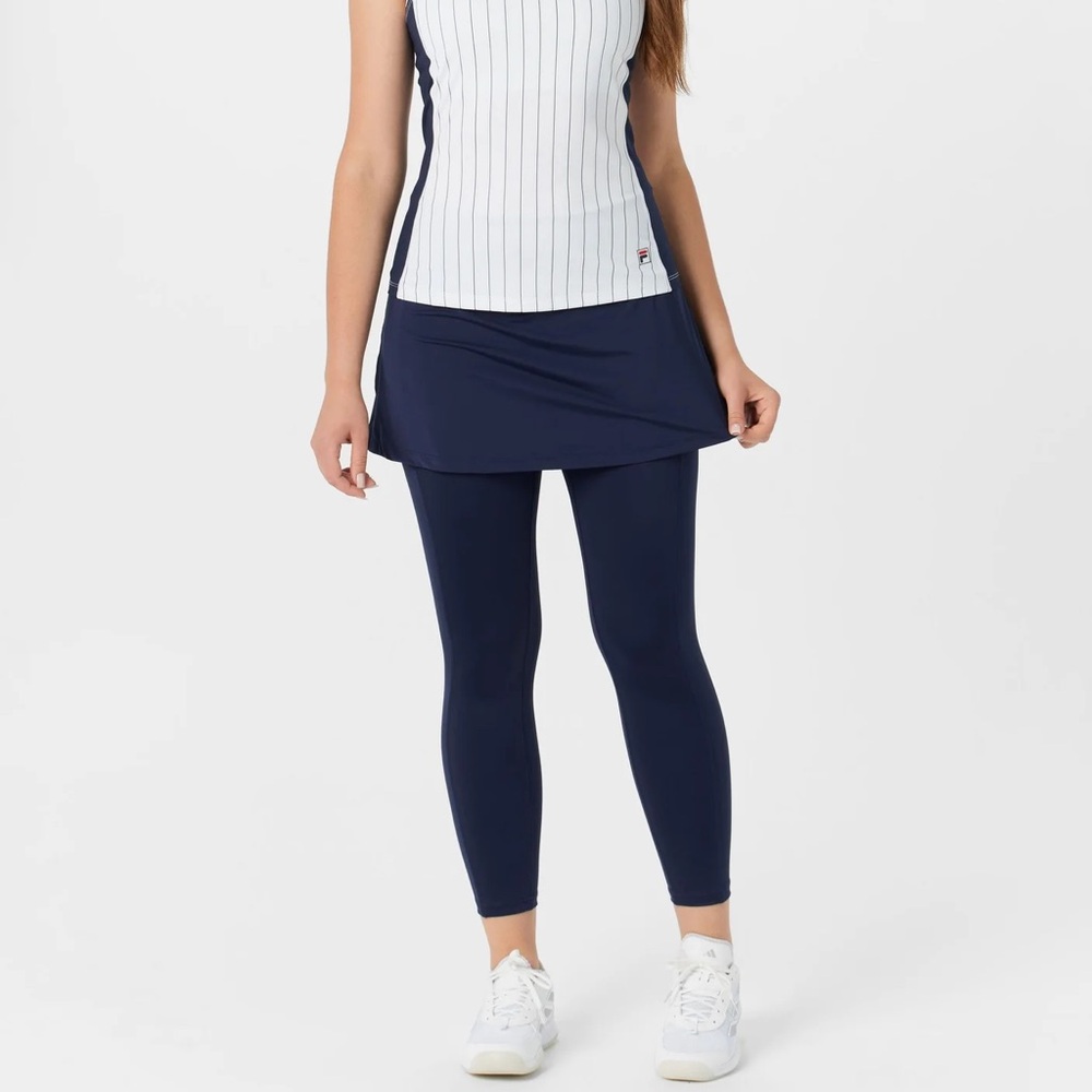 Fila Navy Tennis 🎾 Skirted Leggings Size Medium NWT